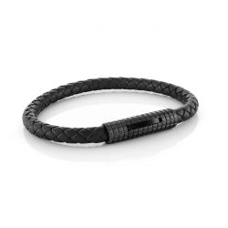 Steel Leather Bracelet