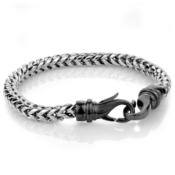 Stainless Steel Byzantine Design Clasp Bracelet
