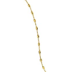 Valenne 14K Yellow Gold Diamond Cut Bead Station Necklace