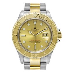 *Pre-Owned* Rolex Steel and Yellow Gold Lady Yacht-Master 29 Watch - Champagne Dial