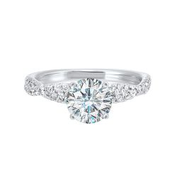 Woven Radiance Diamond Semi-Mount Ring .31 CTW