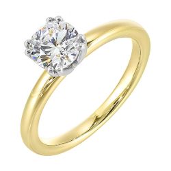 Aerden 14K Yellow Gold Solitaire Mounting for 2CT Round Center