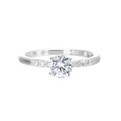 Radiant Grace Pave Diamond Semi-Mount Ring .31CTW