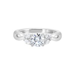 Marquise Twist Diamond Semi-Mount Ring .13 ctw