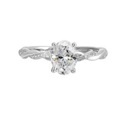 Enchanted Twist Oval Semi Mount Ring .08CTW