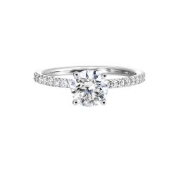 Timeless Sparkle Solitaire Semi-Mount Ring .19CTW