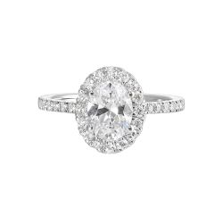 Enchanted Oval Halo |Semi-Mount Ring.46CTW