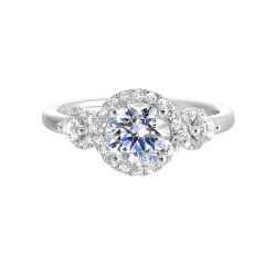 Trio Radiance Halo Semi-Mount Ring .33CTW