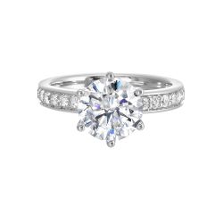 Timeless Brilliance Solitaire Semi-Mount Ring .33CTW