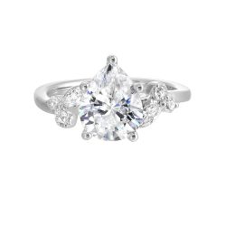 Whimsical Elegance Pear-Cut Semi-Mount Ring .35CTW
