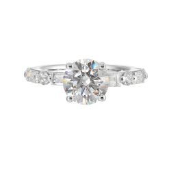 Modern Elegance Solitaire Semi-Mount Ring .79CTW