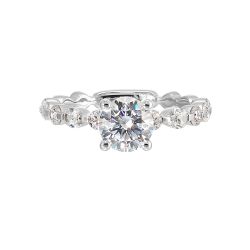 Radiant Bliss Solitaire Semi-Mount Ring .67CTW