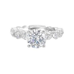 Radiant Symphony Marquise Solitaire Semi-Mount Ring 1.34CTW