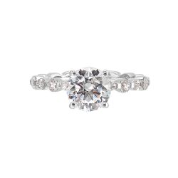 Celestial Glow Solitaire Semi-Mount Ring .44CTW