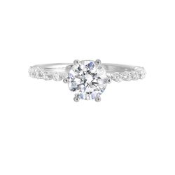 Radiant Symphony Marquise Solitaire Semi-Mount Ring .22CTW