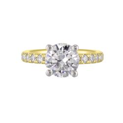 Glacier Crest 14K White Gold Diamond Semi-Mount 3/8 CTW for 2CT Round
