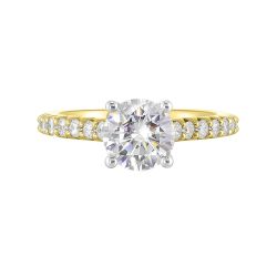 Frostline Halo 14K White Gold Diamond Semi-Mount 1/2 CTW for 1.50CT Round