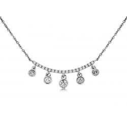 14k White Gold .33ctw Diamond Fashion Necklace
