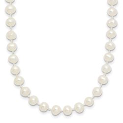Dreamy 14k 4-5mm White Semi-Round Freshwater Cultured Pearl 12 inch Necklace