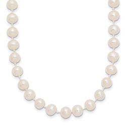 Marshmallow Pie 14k 5-6mm White Semi-Round Freshwater Cultured Pearl 16 inch Necklace
