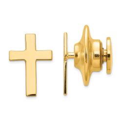 Zevora 14k Polished Cross Tie Tac