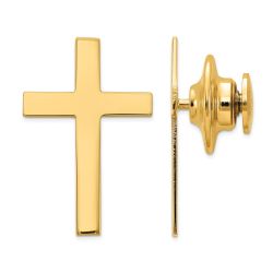 Nocturne 14k Cross Tie Tac
