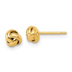 Marshmallow Nook 14K Polished Love Knot Post Earrings