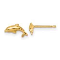 Liora 14K Polished Dolphin Post Earrings