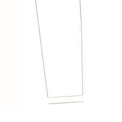 Sterling Silver Bar 18" Necklace
