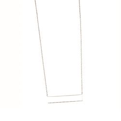 Sterling Silver Bar 18" Necklace