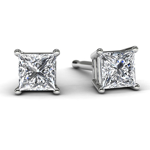  Princess Diamond Earrings