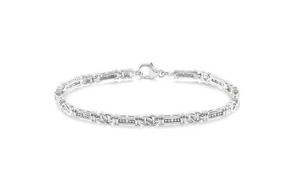 Silver and Diamond Bracelet