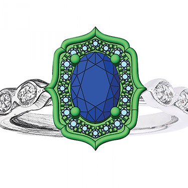 cad rendering of a ring