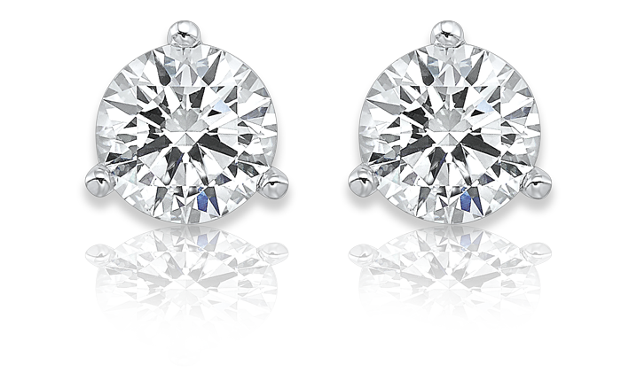 Diamond stud earrings