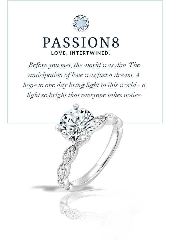 Passion8 logo, ring